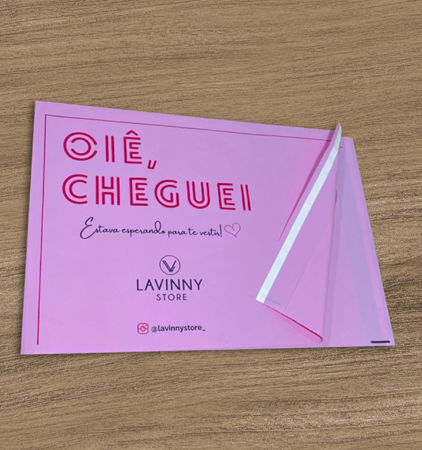 Saco e-commerce personalizado com lacre 